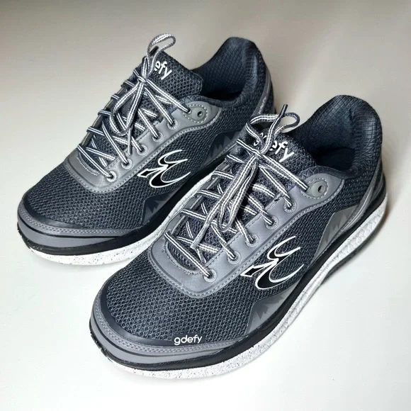 Gdefy Men’s Gravity Defyer Sneakers Gray Shoes Mighty Walk Orthopedic Size- 9 - Picture 6 of 9